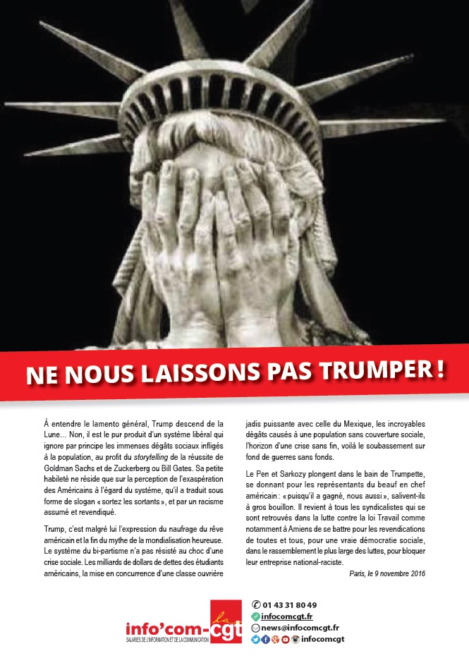 2016 11 09 InfoComCGT electionsUS communique