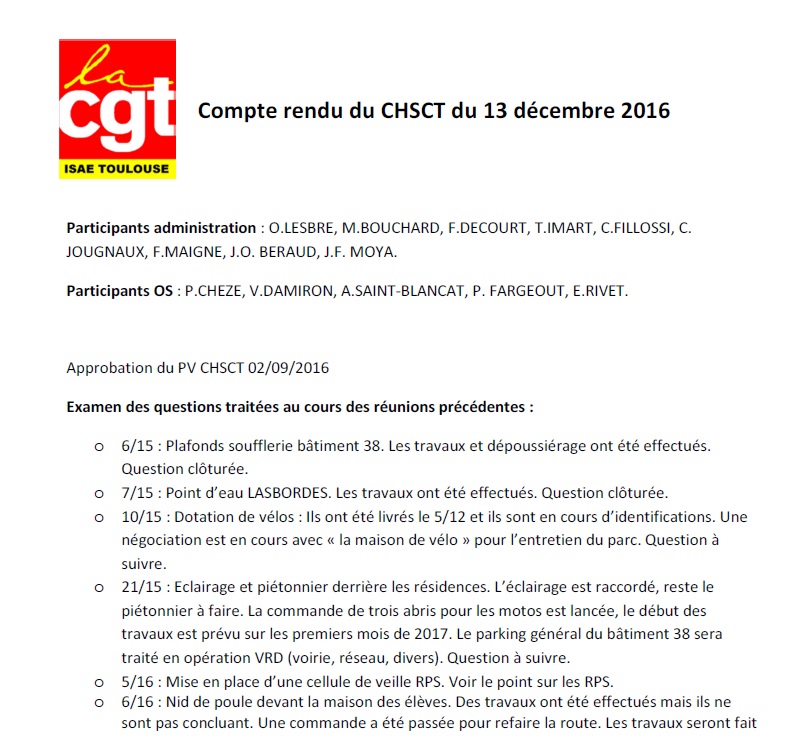 2016 12 14 CR CGT CHSCT 13 decembre 2016
