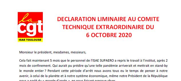 2020 10 05 DL CTextraordinaire 6 octobre V F