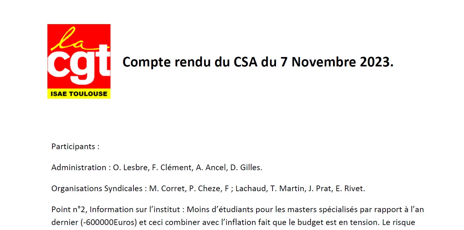 2023 11 10 CR CGT CSA 7 novembre 2023