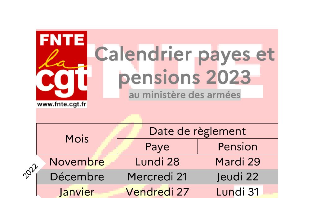 2022 11 21 calendrier payes pensions 2023