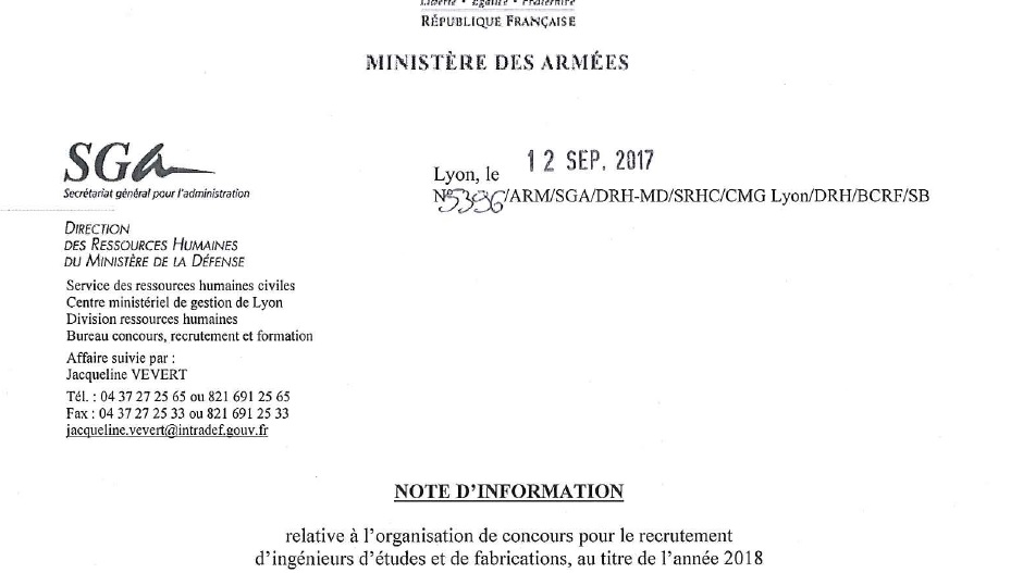 12017 09 13 Note information concours IEF2018externeetinterne