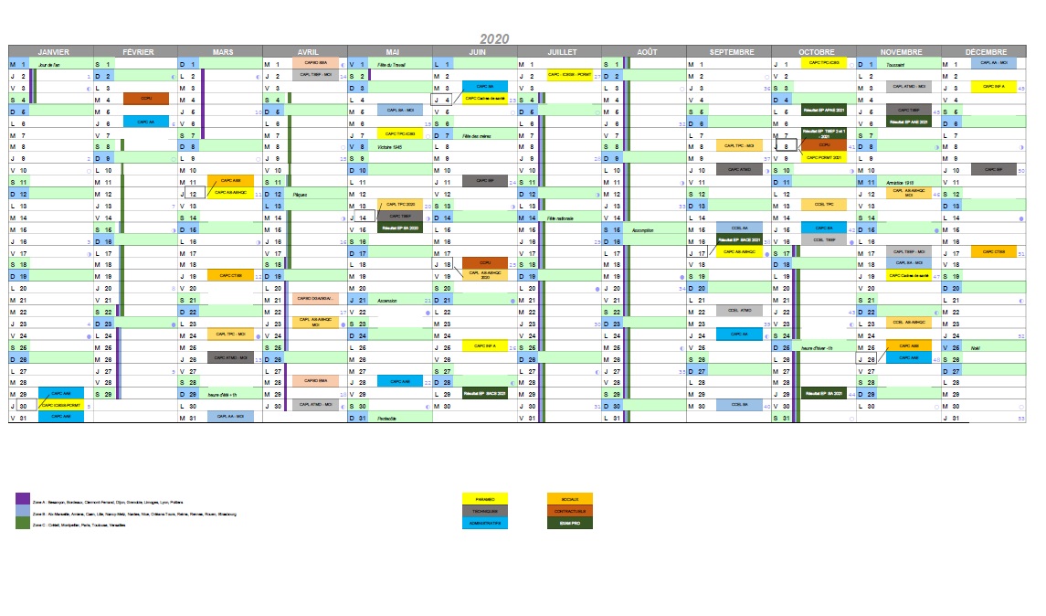 2020 02 13 Calendrier CAPC CAPL CAPSO 2020 MAJ 03 02 2020