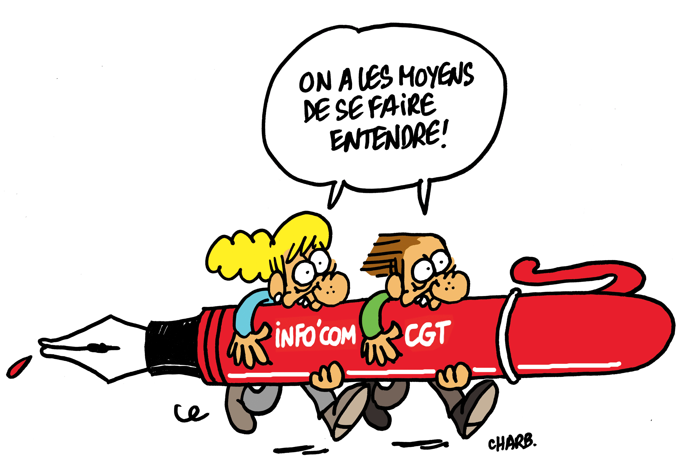 Info Com CGT On a les moyens de se faire entendre Dessin