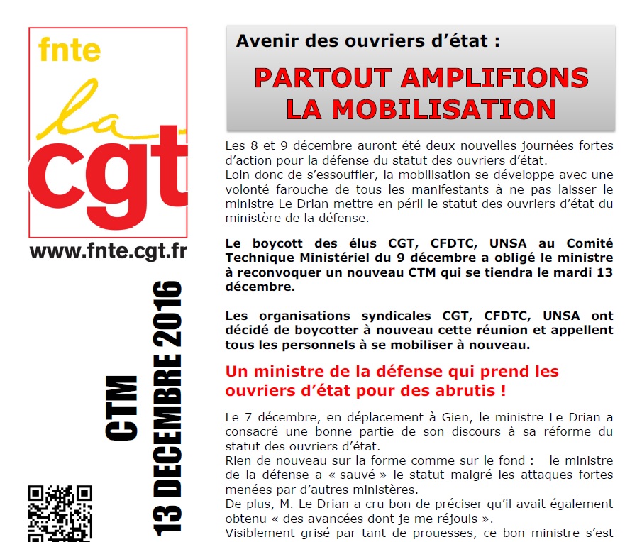 2016 12 12 CTM 13 decembre 2016 appel CGT