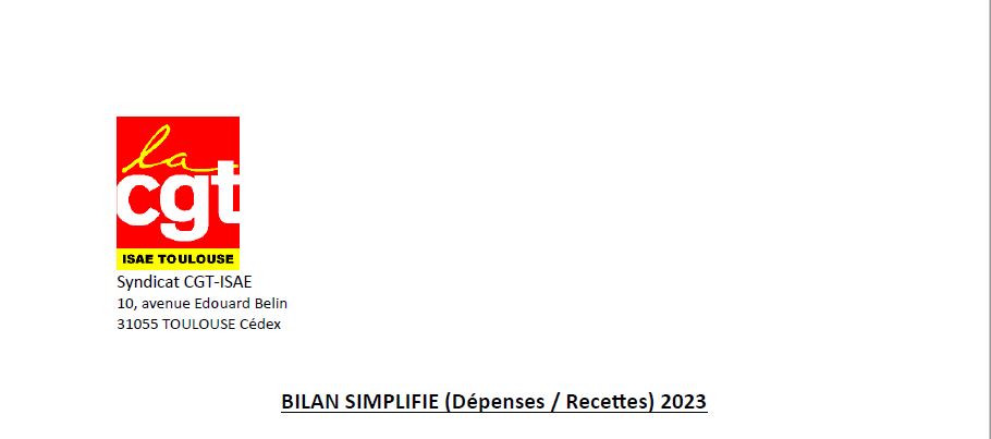 bilan simplifie 2023