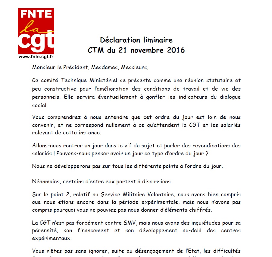 2016 11 24 declaration liminaire CTM 4 nov