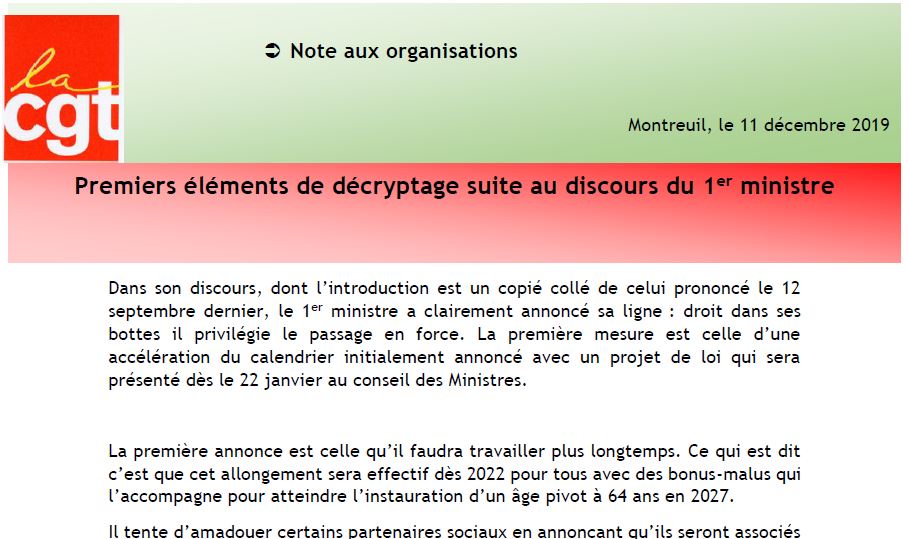 2019 12 12 Premiers elements decryptage 1er ministre