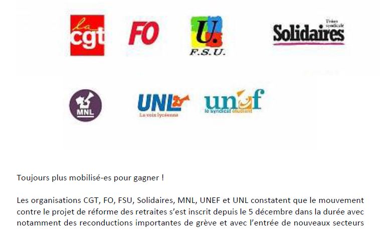 2019 12 12 communique intersyndical 10 dec