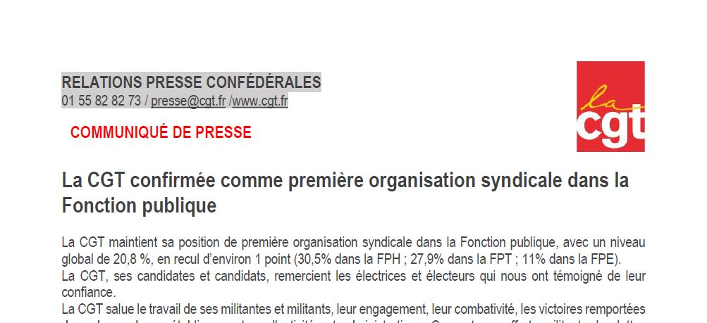 2022 12 20 communique presse Elections fonction publique 2022